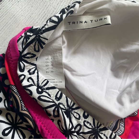 Trina Turk Tanzania Scarf Halter Tankini Swimsuit Size 8 - Picture 6 of 16